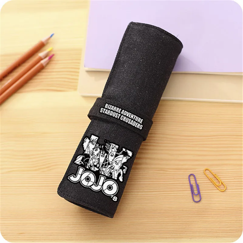 JoJo невероятное приключение Джозеф Joestar Леоне abbacchio Косплэй мило холст ролик пенал одноцветное сумка для ручек из детей Jack школьной - Цвет: B
