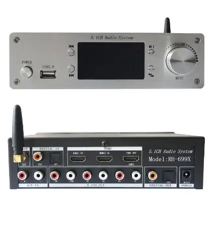 

5.1CH Audio-decoder HDMI audio DTS Dolby AC3 decoder U disk lossless player Bluetooth fiber coaxial output RH- 699X