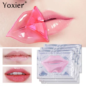 

Yoxier 5pcs Pink Lip Gel Mask Ydrating Repair Remove Lines Blemishes Lighten Lip Line Collagen Mask Lip Elasticity Beauty