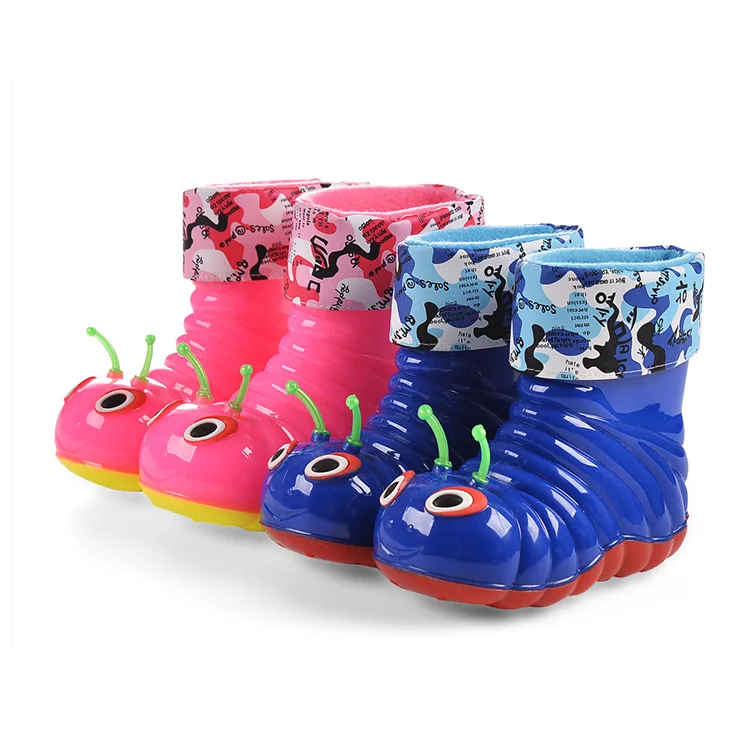 

CHILDREN'S Rain Boots Splittable plus Velvet Warm New Style Cartoon BOY'S Girls Rain Boots Baby Waterproof Rain Boots Rain Shoes