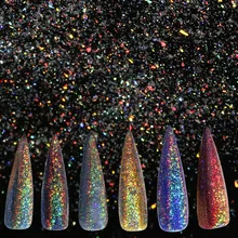 Импортные товары Горячая маникюрный лазерный порошок Радужный порошок ультратонкая симфония Русалка волшебный порошок с зеркальным эффектом ногтей 0,5 г