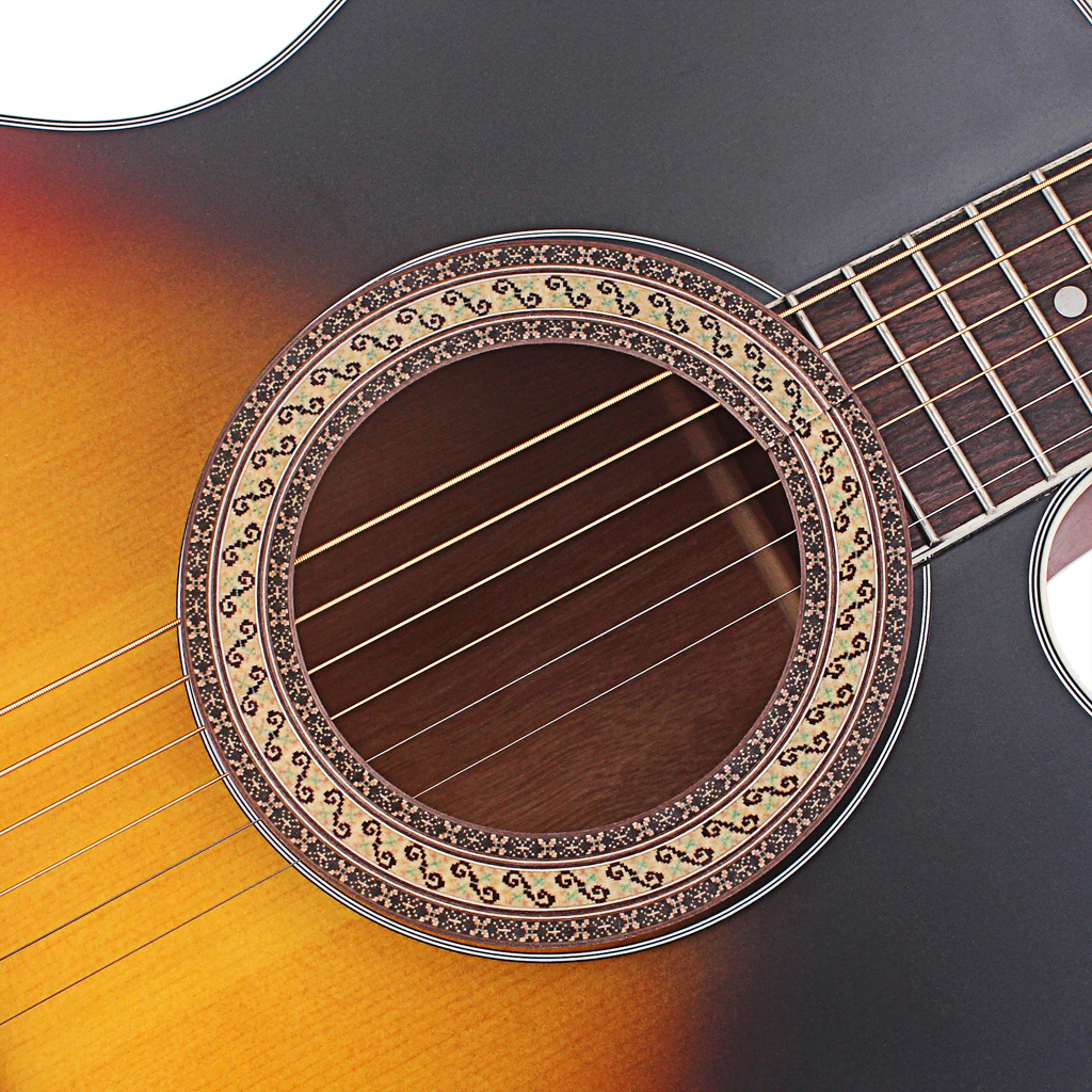 1pc Rosette Soundhole Decal Sticker Wood Inlay for Classical Guitar