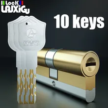 10 keys Door lock  Brass cylinder  65-130 mm Lock cylinder Entrance door lock Cylinder lock Mortise lock 7 door 8 door 9 door
