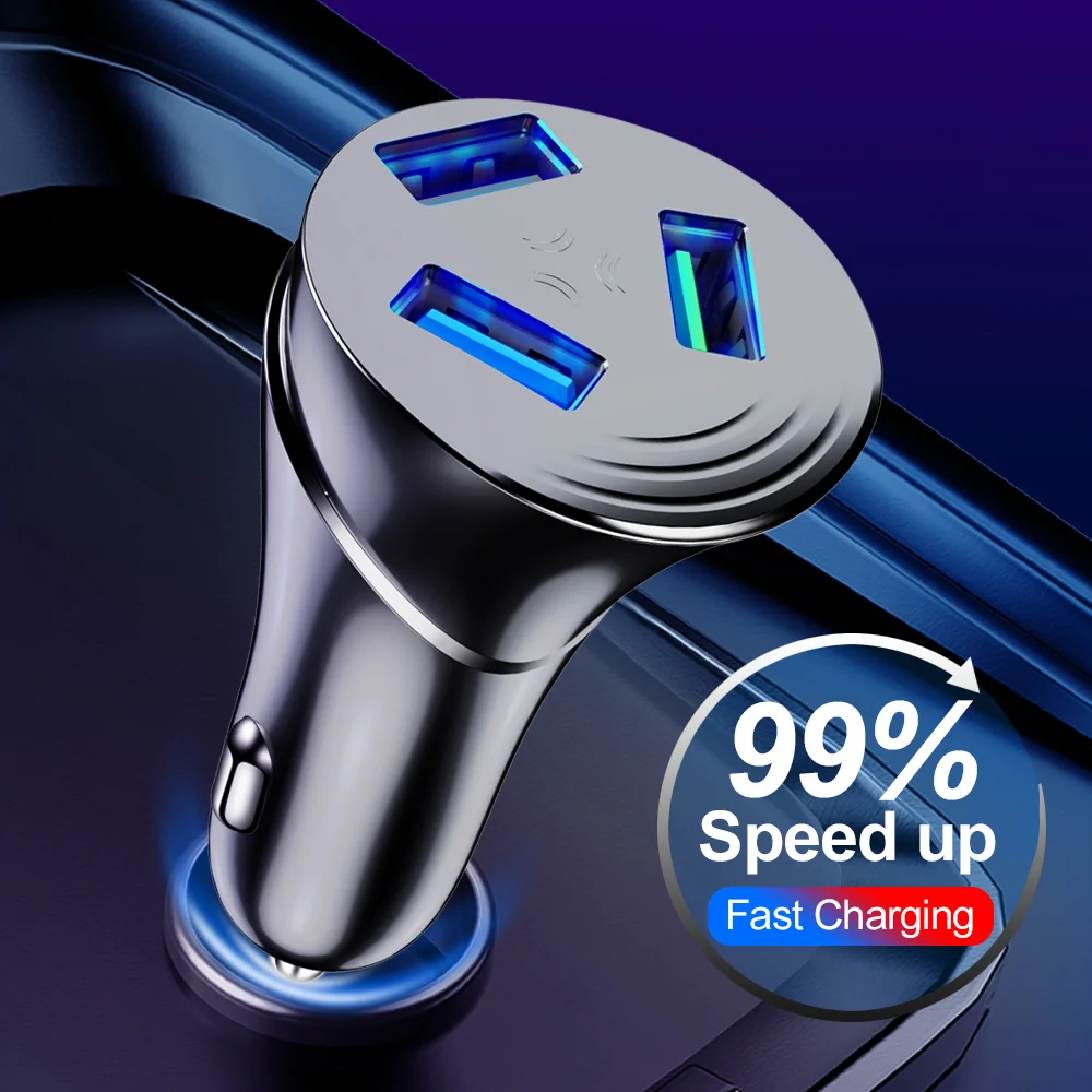 usb type c car charger 3 Ports USB Charger Car Charger 35W Quick Charge Adapter For Samsung Xiaomi MI 10 Huawei IPhone 12 Car Mobile Phone Charger quick charge 3.0 car charger