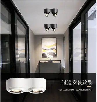

NEW LED spot lights embedded ceiling lamp 2X10W Dimmable living room simple Nordic Adjustable and Rotate CREE COB downlight