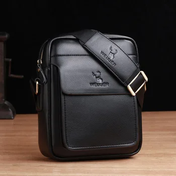 

2020 Large capacity Male's Crossbody Bag Casual Business Leather Men's Messenger Bag Vintage Men Bag Zipper Shoulder Handbags