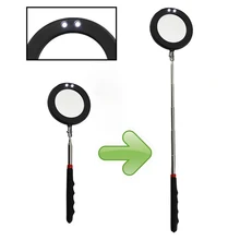 Espelho dobrável ferramenta de detecção de falhas endoscópio universal com 2 led espelho de inspeção de luz 360 graus de rotação ferramenta de detecção de carro