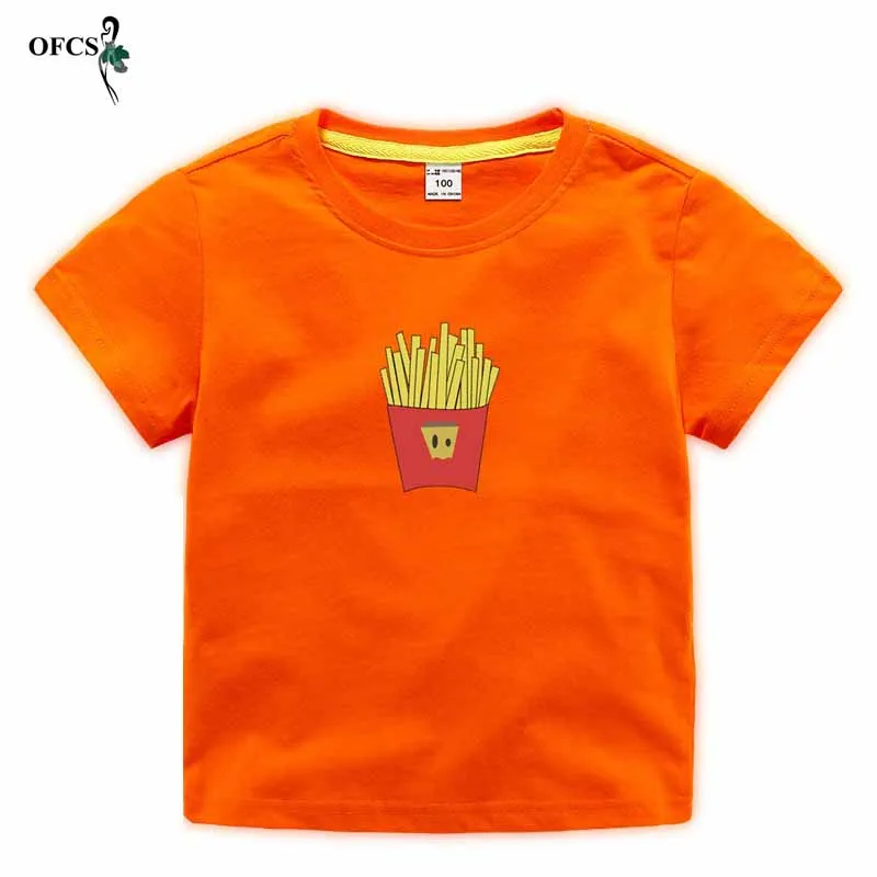 Orange Модная молодежная Летняя Пляжная рубашка с короткими рукавами для отдыха футболка с воротником дизайнерское пальто с принтом для мальчиков и девочек Розничная, детская одежда - Цвет: Orange
