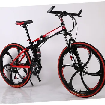 

26-inch Folding Mountain Bike Driving Adult Variable Speed Double Shock Absorber Student Racing Cross-country Bicycle.