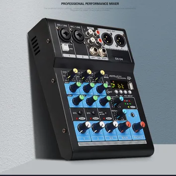 

Professional 4 Channel USB bluetooth Mixer DSP USB DJ Audio Sound Mixing Console 48V Phantom Power for Home KTV Live Mini