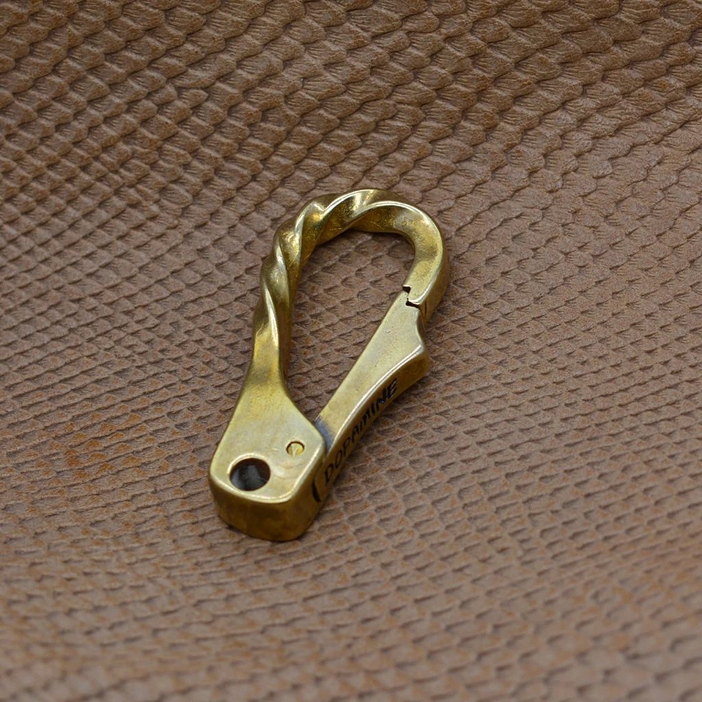 Brass Twisted Design Decorative Lobster Clasps Swivel Claw Hook Keychain