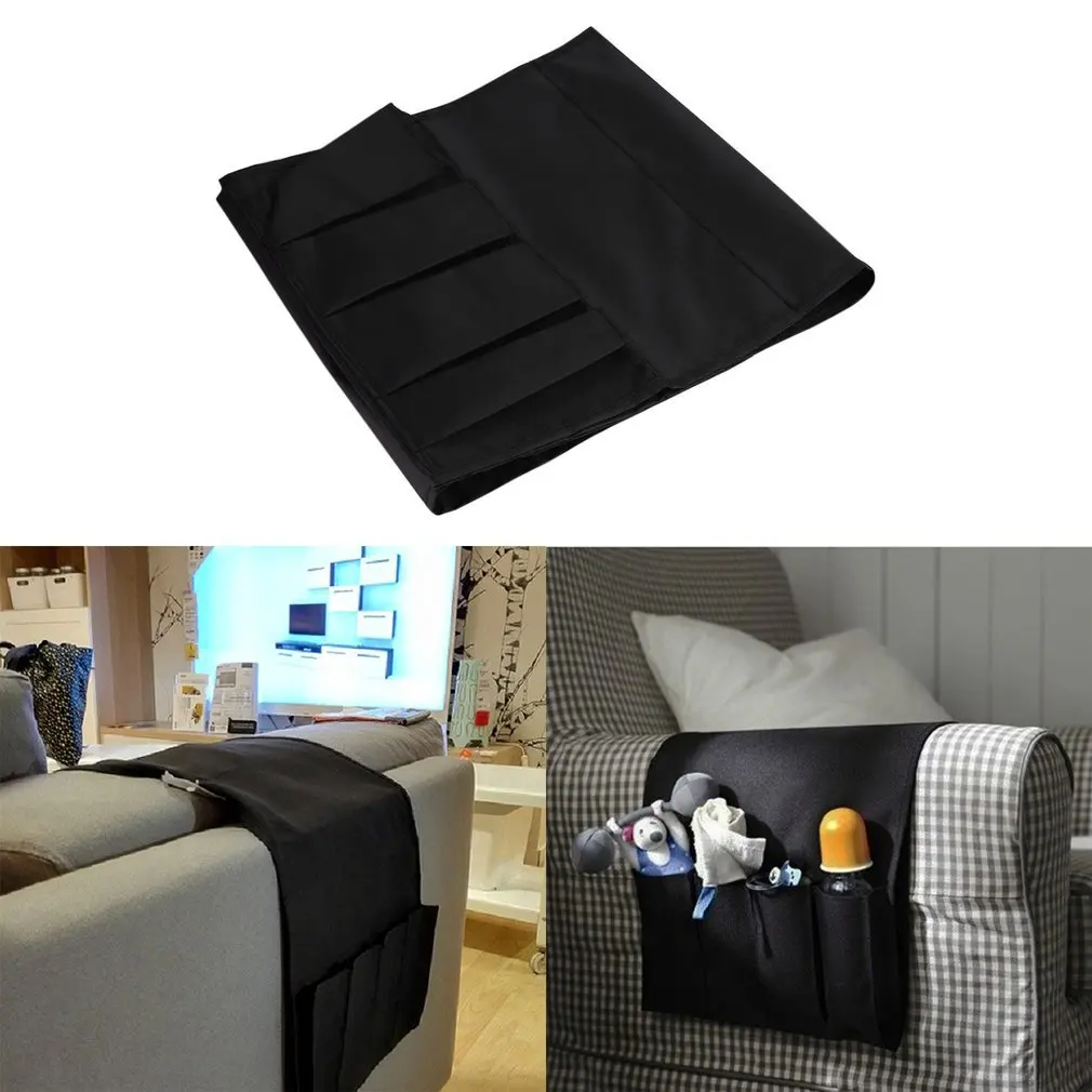 6 Pockets Sofa Handrail Couch Armrest Arm Rest Organizer Remote Control Holder Bag On TV Sofa Corrimao Braco Resto sofa armrest organizer