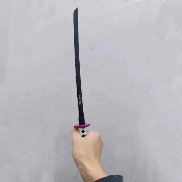 New Demon Slayer Sword Mini PU Knife Manga Demon Slayer PropTomioka Yoshio Cosplay Ninja Safe Katana Weapon Toys for Children 6