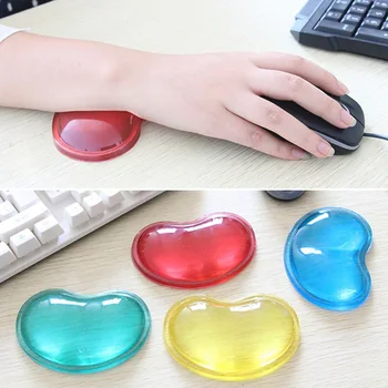 

Computer Mouse Pad Heart-shaped Comfort 3D Wrist Rest Silica Gel Hand Pillow Memory Cotton Mouse Pad For Office Work