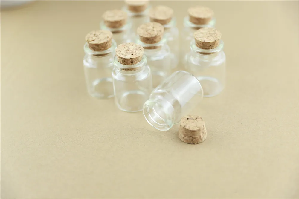 24pcsLot 15ml DIY Mini Wishing Glass Bottles Cork Crafts Jars Cork Stopper 3040mm Transparent Empty Glass Bottle Gift (1)