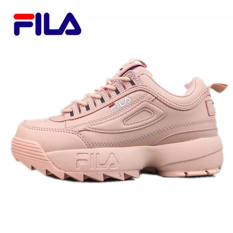Женские розовые кроссовки для бега FILA Disruptor II спортивная обувь нескользящая