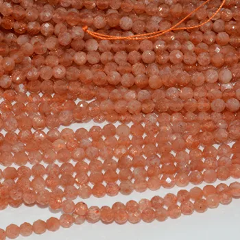 

Natural Bright Quality Sunstone Faceted Round Beads 4mm~4.2mm