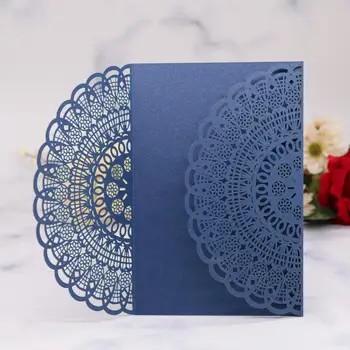 

80pcs Wedding Invitation Card Exquisite Laser Cutting Invitation Cards For Birthday Party Blessing Card RSVP Cards