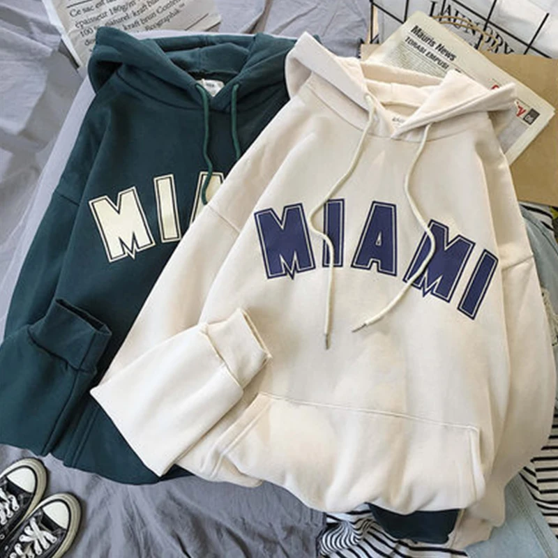

2019 new Harajuku style loose ins fire stitching contrast letter clothes women jacket tide mschf hooded thickening plus velvet