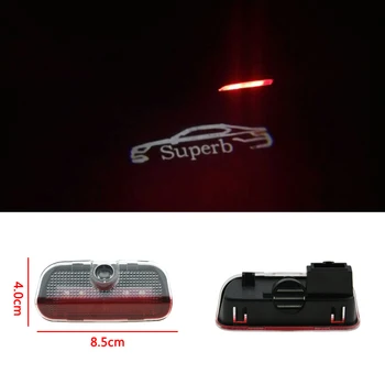 

Car Door Step Ground Badge Shadow Light For Skoda Superb Auto Welcome Symbol Courtesy Projector Light LED