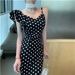 Chinese sexy cheongsam sexy sling without back hollow perspective corset satin nightclub dress