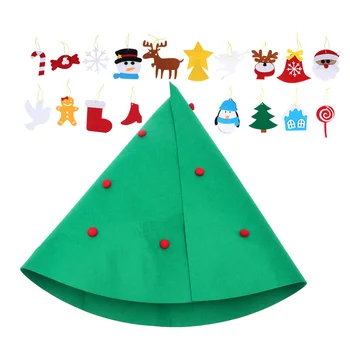 

DIY Felt Christmas Tree Xmas Tree with 18Pcs Detachable Ornaments Decoration