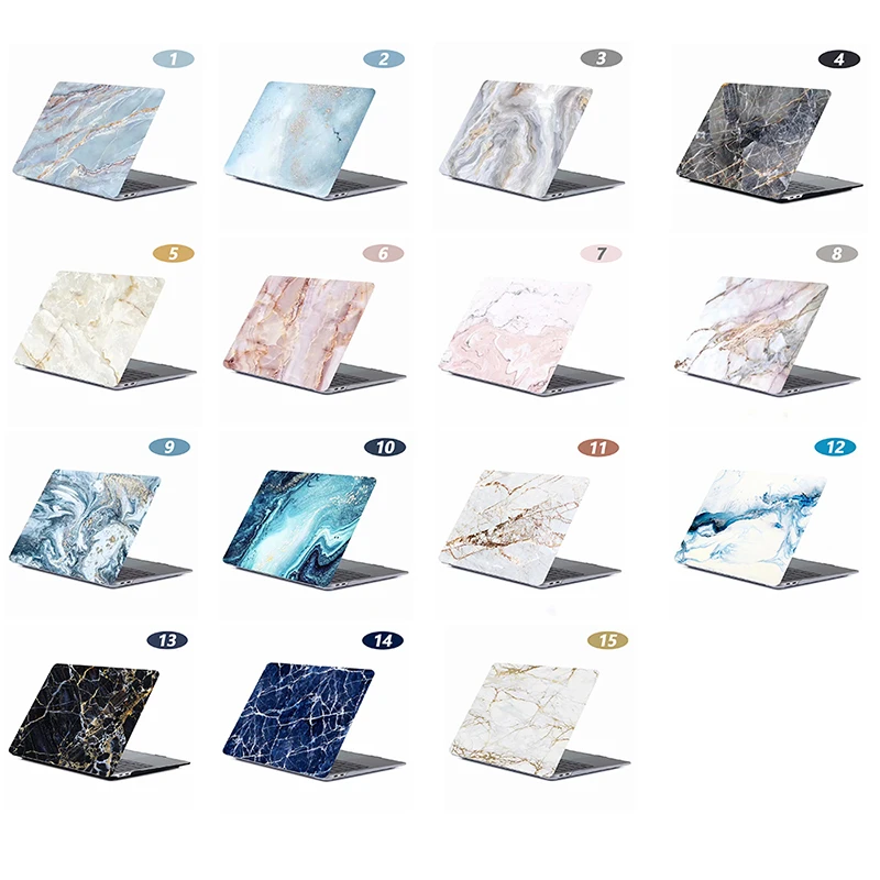 Мраморный Жесткий Чехол для ноутбука для Macbook Air 13 Pro retina 11 12 13 15 с сенсорной панелью Coque Etui для Macbook Pro 13 15 Pouce A1708