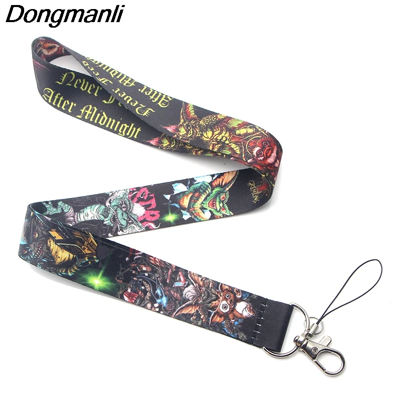 PC167 20 шт./лот Gremlins мультфильм GIZMO Талреп Бейдж ID Lanyards/мобильный телефон Веревка/ключ талреп