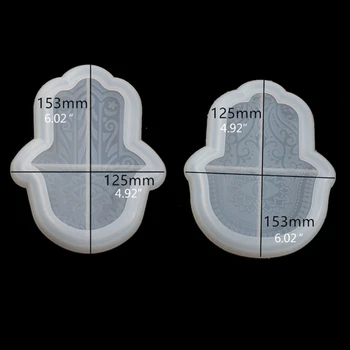 

2020 New DIY Hamsa Hand Tray Resin Mold Palm Amulet Jewelry Plate Dish Epoxy Resin Mold