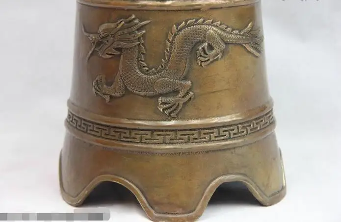 Китайская народная медная бронза, буддизм, дракон, буддийский колокольчик, колокольчики