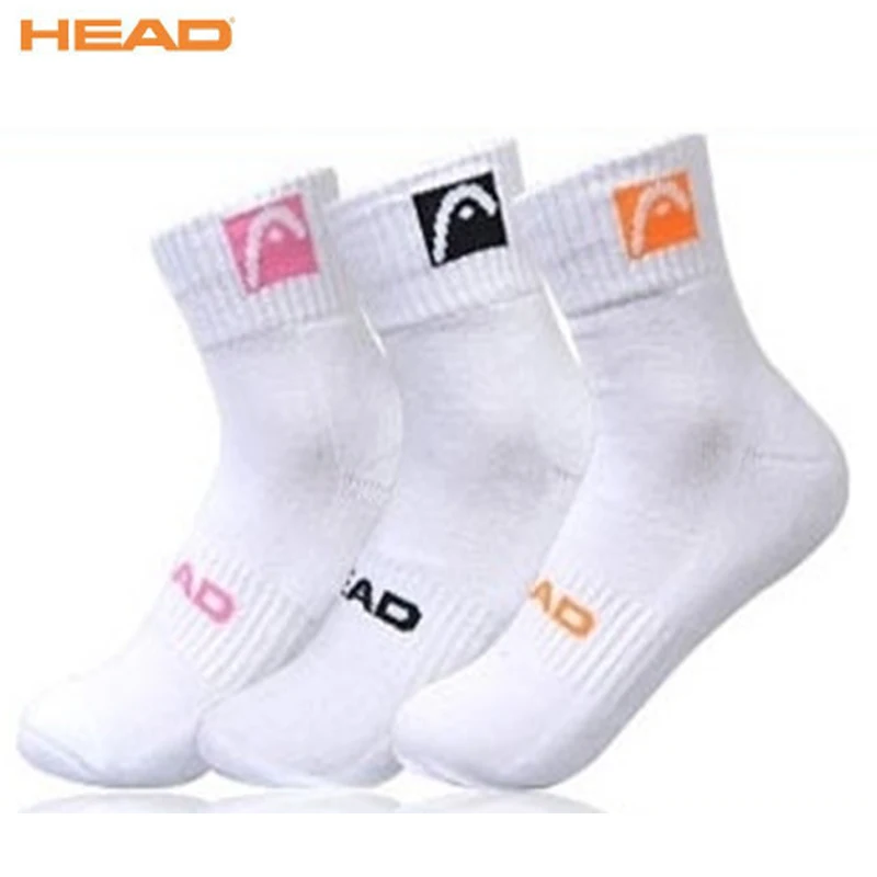 HEAD Tennis Squash Sports Socks Women Men Tennis Badminton Training Gym Knee-High Socks Thick Towel Bottom Cotton Sports Socks