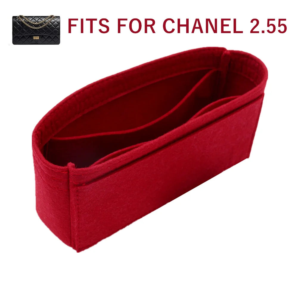 Bag Organizer Base Shaper Insert for Chanel Classic Flap Medium Burgundy Red