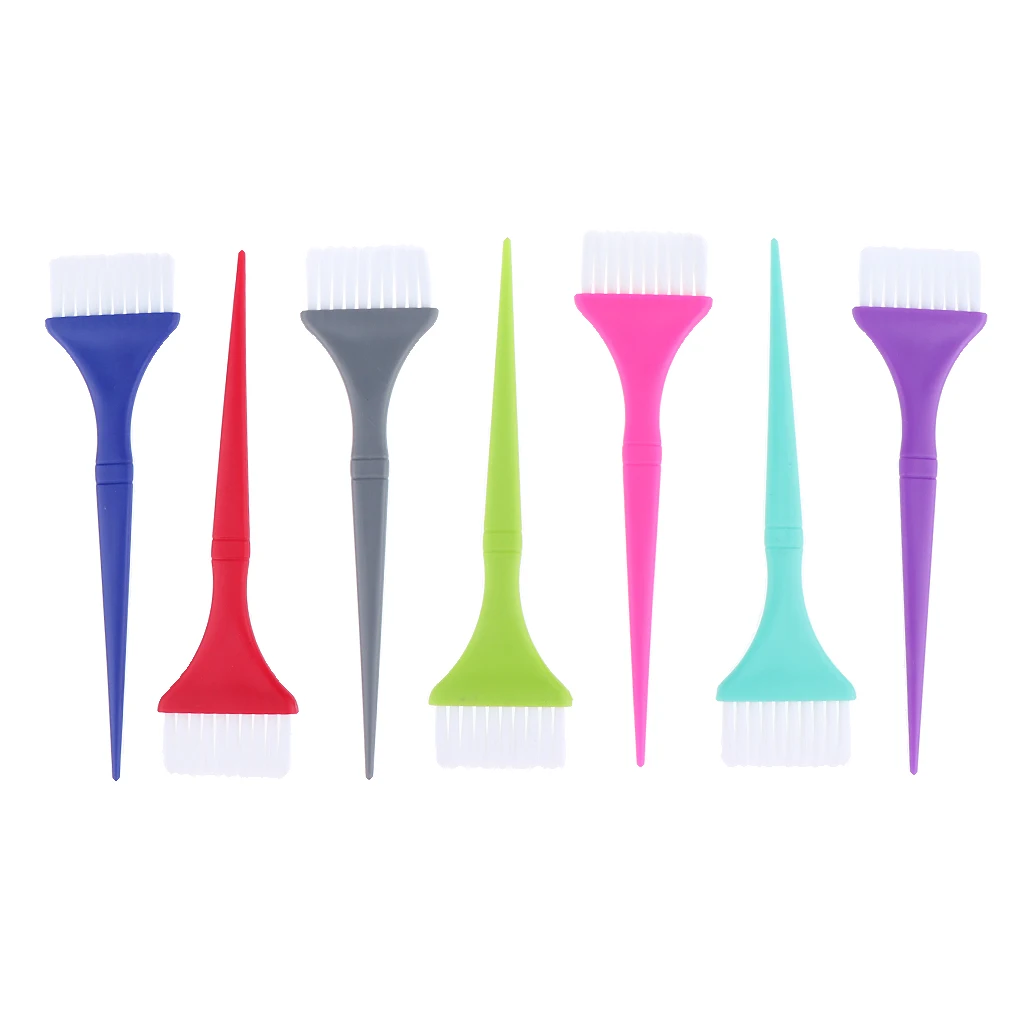 7pcs Barber Hair Coloring Salon Brush Comb Hairdressing Hair Styling Tool Hair Dye Perm Brush Combs Hair Tinting Brush