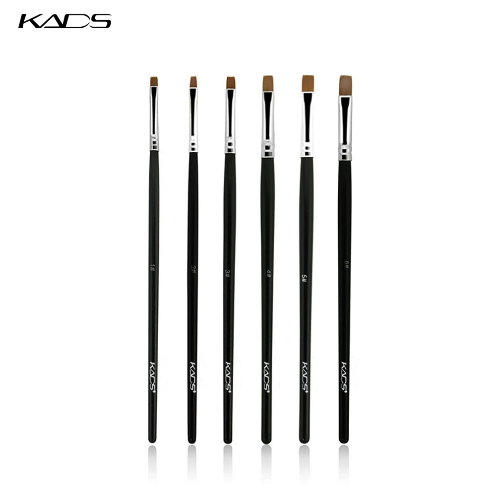 KADS 20 шт. Кисточка для ногтей 6 Имеющийся Размер Колонок Акриловый Ноготь Кисть Ручка Колонок Акриловая Щетка Для Ногтей Дизайн DIY