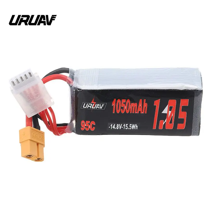 

Original URUAV 14.8V 1050mAh 95C 4S XT60 Plug Lipo Battery For RC Quadcopter Multicopter Multirotor DIY Accessories Parts