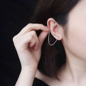 

MYTHIC AGE Real 925 Sterling Silver Earrings For Women 3mm Ball Chain Earirngs Fine Jewelry Hypoallergenic