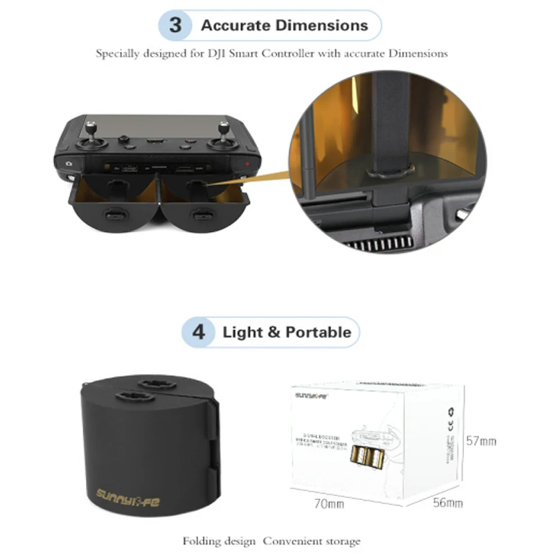 DJI Mavic 2 스마트 컨트롤러 T20 드론 안테나 증폭기, 화면이 있는 DJI 리모컨용 신호 증폭기 및 거리 연장기