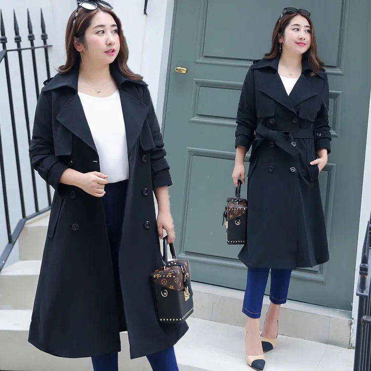 

[Xuan chen] Fat Mm Korean-style Mid-length Coat Autumn New Style Plus-sized WOMEN'S Dress Convention Coat on Behalf of A011