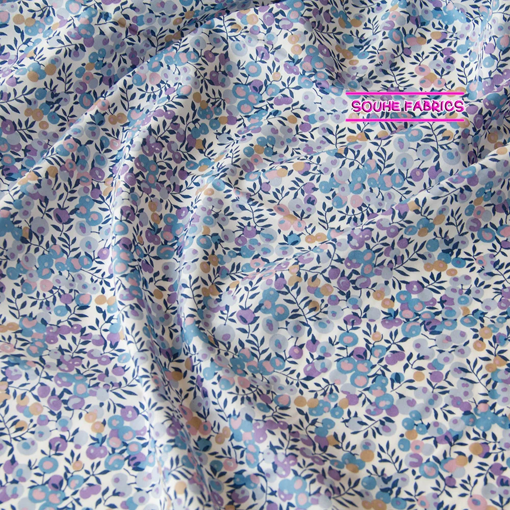 Полметра свободы ткани Tana газон хлопок Цветочный Wiltshire Лавандовые ткани одежды