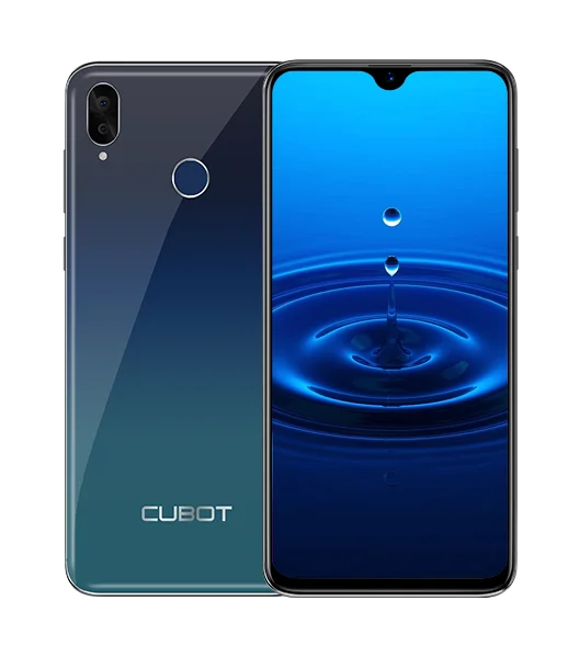 aurora Cubot R15 смартфон 6,26 ''19:9 Капля воды Экран MT6580P 4 ядра Android 9,0 2 ГБ+ 16 Гб пальца ID двойная задняя камера 13MP 3000 мАч - Цвет: aurora