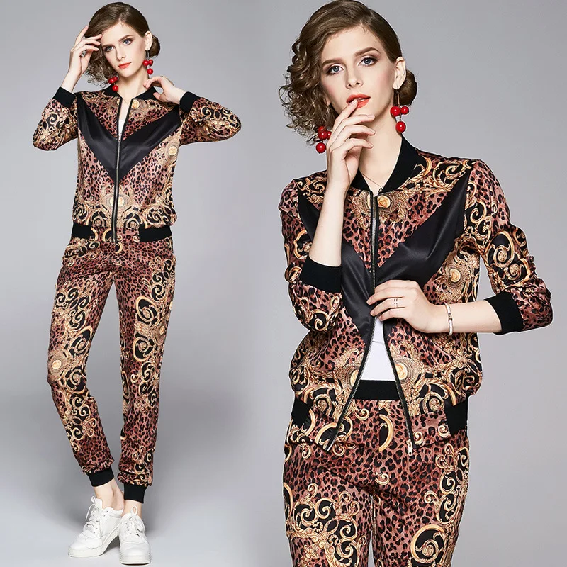 

Photo Shoot New Products WOMEN'S Dress Europe And America Versitile Fashion Slim Fit Jacket Positioning Printed Set