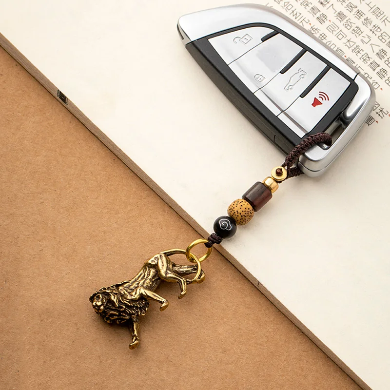 brass lion key chain pendant (12)