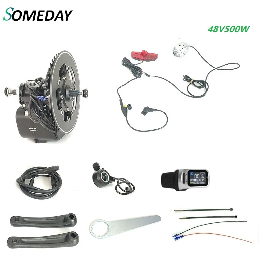 48v500w xh-18 light Когда-нибудь SDZ2 XH18 Дисплей Tongsheng mid приводной двигатель для электрического велосипеда комплект крутящий момент Сенсор 36/48V 250/350/500W - Цвет: 48v500w xh-18 light