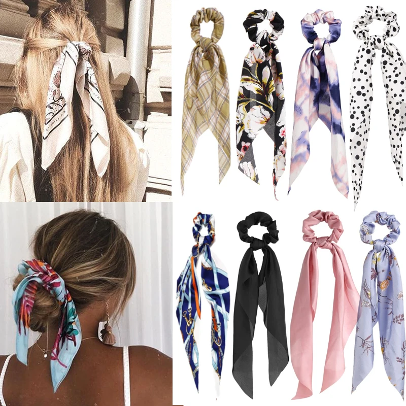 67 Styles Floral White Hair Rubber Hair Bands For Girls 2020 headband Hair Ties Long Hairband Scrunchies Ribbon Hair Accessories