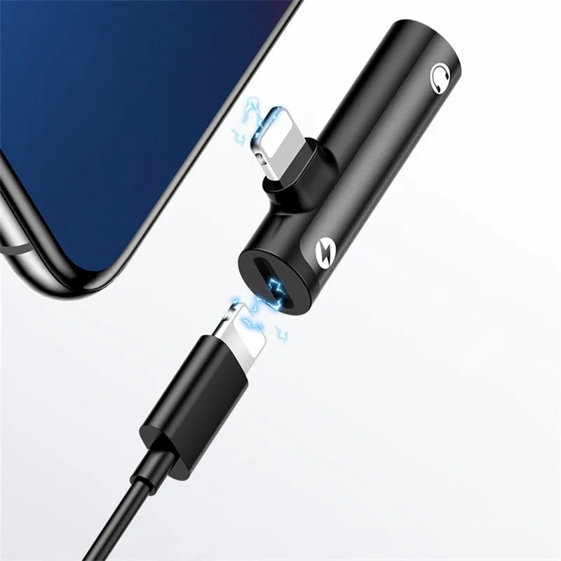 

For iPhone X 7 8 Plus XS Max XR Charger Adaptador For Lightning To 3.5 Jack Aux Earphones Headphone Cable Iphone Adapter 2 in 1