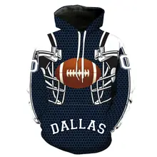 Мужская модная новинка, толстовка с капюшоном для футбольной команды Dallas Cowboys, Спортивная толстовка с капюшоном, джемпер, куртка, верхняя одежда, пальто