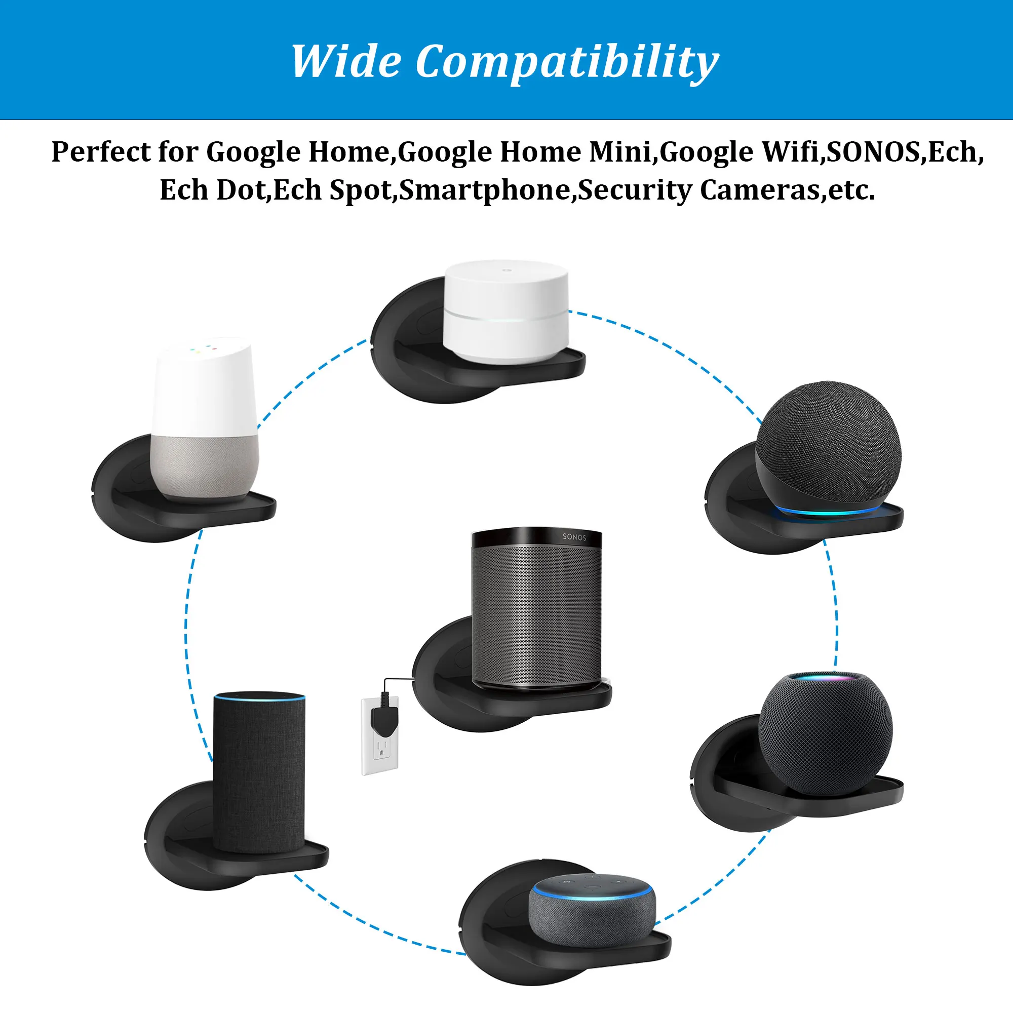 Wall Mount Google Home Mini Sonos Shelf Echo Spot And Sonos