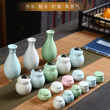 Маленький керамический мини-глазурованный керамический горшок, медицинский контейнер, чайная банка, банка для порошковой мази, герметичный резервуар для хранения