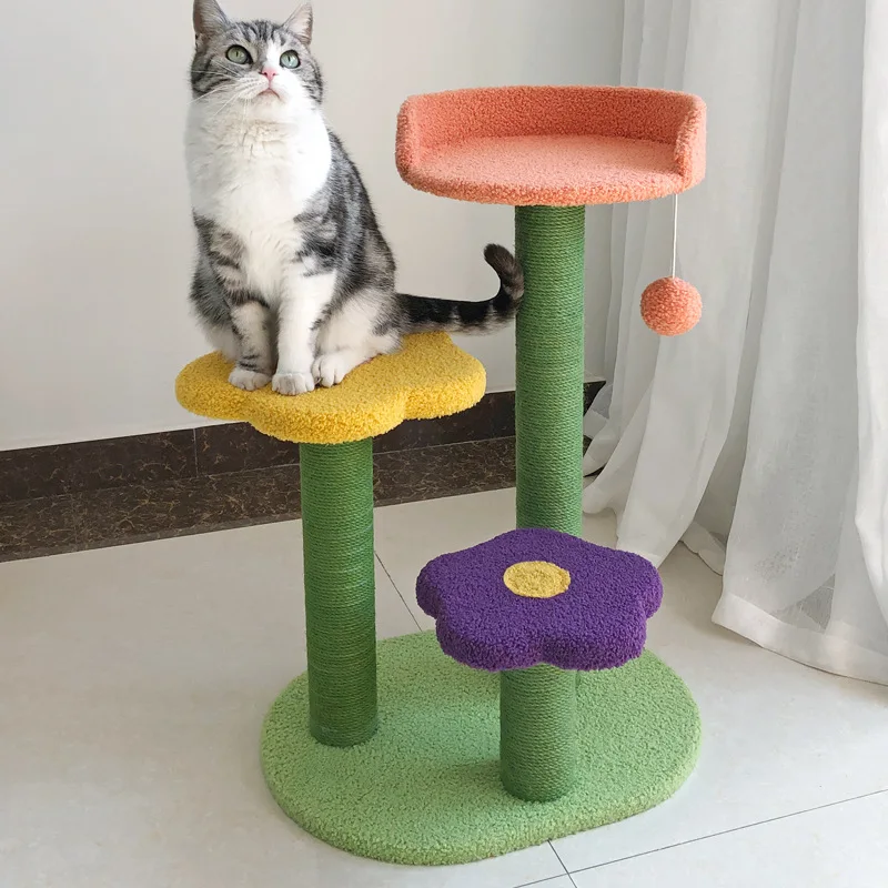 Mushroom Cat Nest Flower Sisal Cat Climbing Tree Frame Multi layer