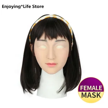 

Silicone Mask Transgender Realistic Skin Crossdresser Silicone Shemale Latex Sexy Cosplay for Male Real Halloween Party Supplies